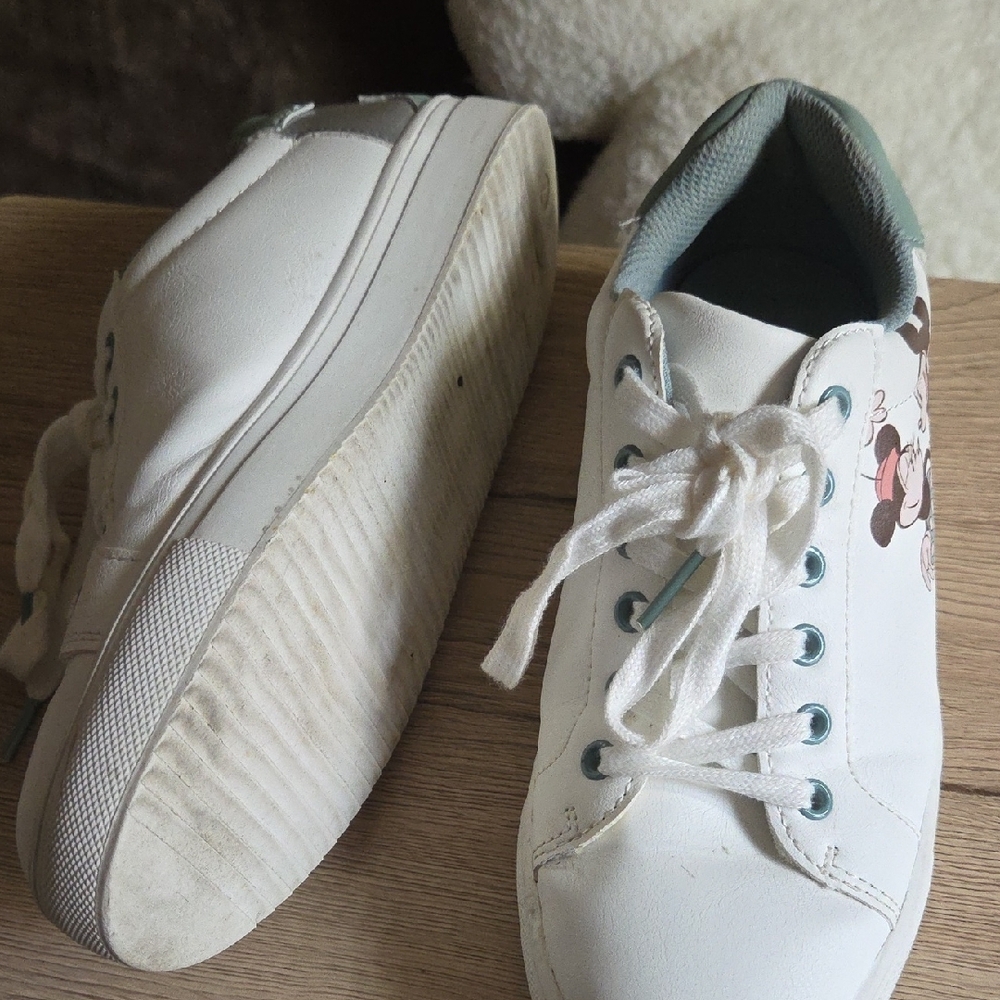 Disney White MINNIE & MICKEY Sneakers (Fits 7.5-8) - Picture 14 of 14